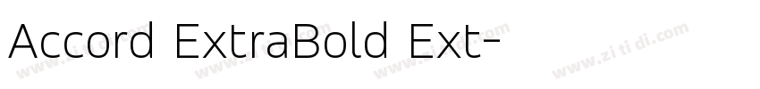 Accord ExtraBold Ext字体转换